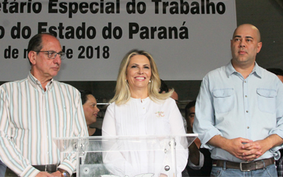  Fetracoop e Sintrascoop  participam da posse do novo Secretário Especial do Trabalho do Paraná